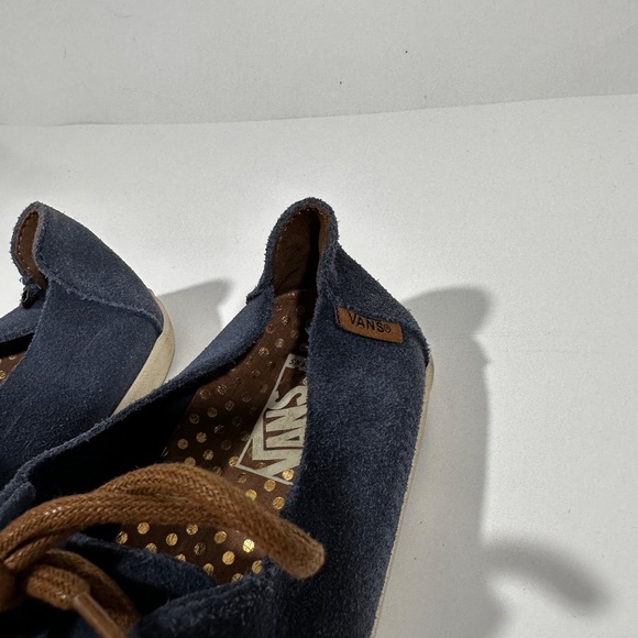 Vans [ Womens 8 US ] Suede Flat Slip on Shoes in‎ Blue and Brown lace ups - Picture 4 of 10